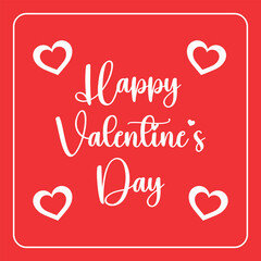 Valentines day background with heart pattern and typography of happy valentines day text . Vector illustration. Wallpaper, flyers, invitation, posters, brochure, banners.