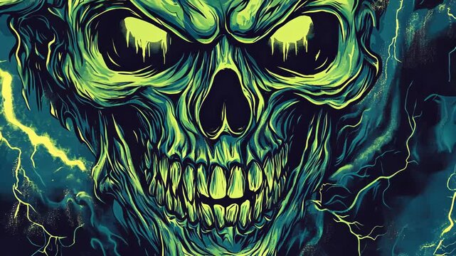 Tribal Skull Lion Tattoo Vector Illustration for Halloween Decoration