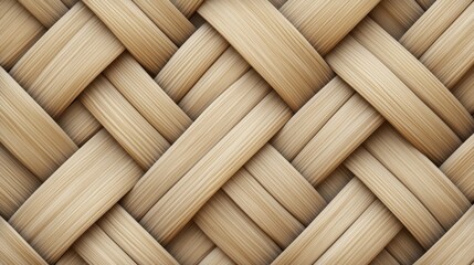 Natural woven bamboo texture background in a soft beige tone, offering an organic, eco-friendly aesthetic for design and branding