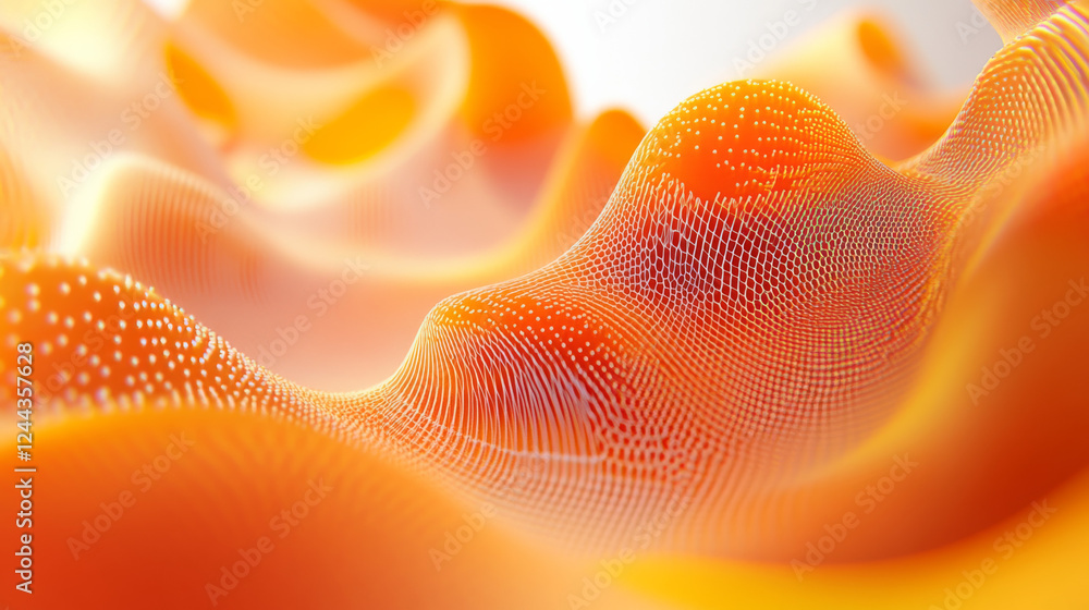 Poster discover the grace of a seamless flow of small, rounded particles in an abstract composition, ideal 