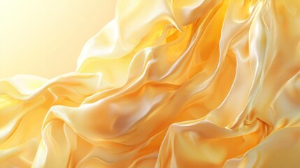 Fototapeta premium Golden Silk Drapery: A Luxurious Textural Abstract