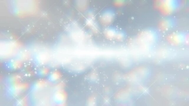 シルバー系のキラキラ素材が真ん中から上下に移動する