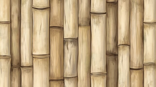 amboo texture with vertical natural bamboo stems. Rustic design with dark and light shades of bamboo and natural detail