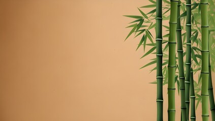 subtle bamboo touch in earthy brown and green composition creating harmony
