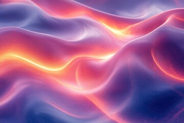 Obraz premium Abstract waves of light and color creating a serene, flowing landscape.