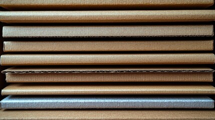 Obraz premium Stacked Cardboard Sheets Showing Texture and Layers