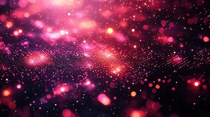 Obraz premium Abstract digital background with vibrant bokeh and light effects.