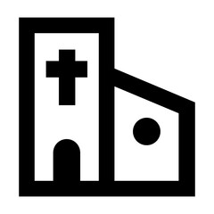 Obraz premium Church icon - Outline style
