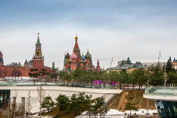 Fototapeta premium Moscow city, various cityscapes and historical buildings around Red Square. Russia