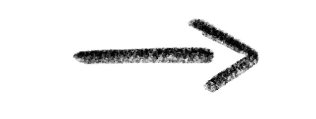 arrow hand draw black