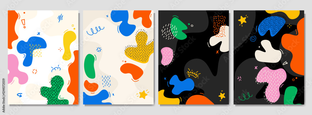 Aufkleber vector illustration. abstract background with bold shapes. modern contemporary style. dynamic compos