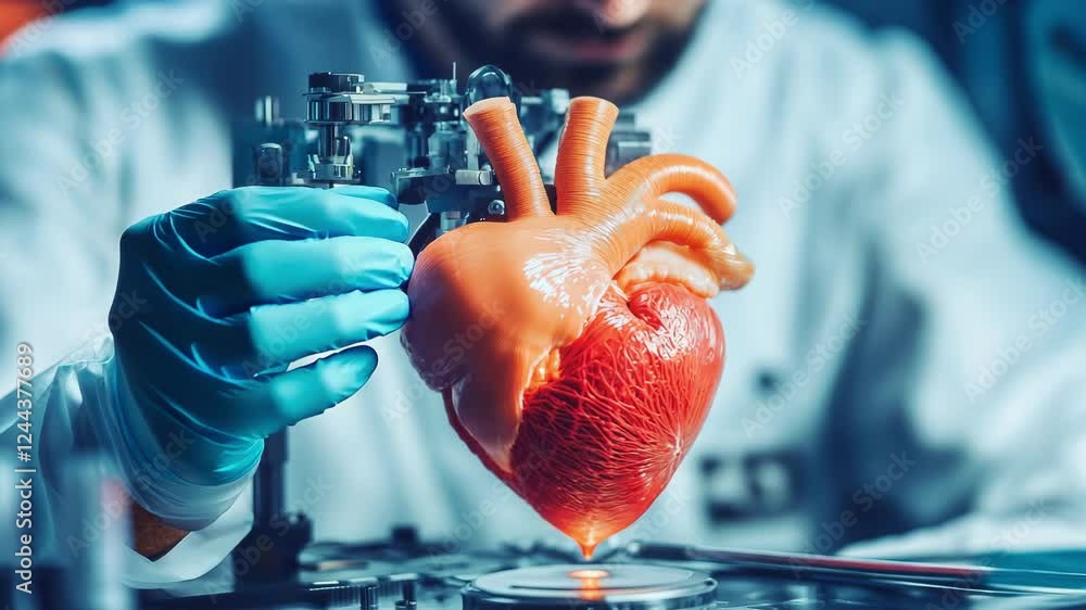Poster scientists use cutting edge tech to study a heart model, advancing research and understanding of car