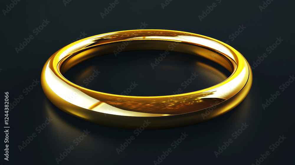 Poster 3d golden ring rotate animation, animated game sprite. gold cartoon vector turning circles ui sequen
