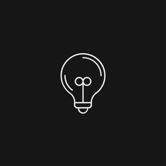 Idea bulb icon flat vector design