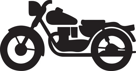 Motorcycle silhouette icon. White background