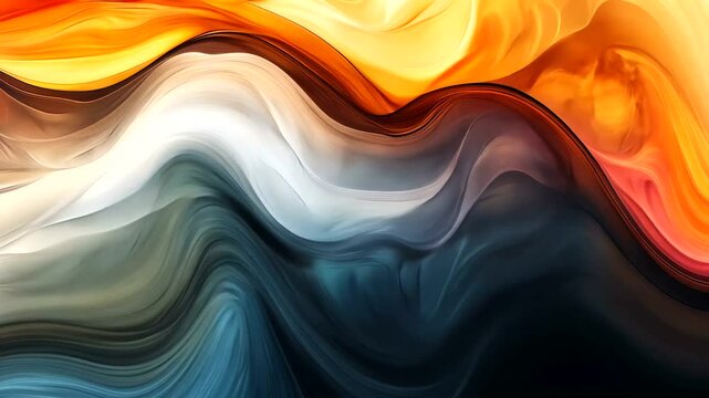 Abstract swirling paint, orange, blue, background design, website header