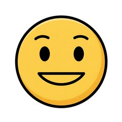 Fototapeta premium smiley face on white background emoji 