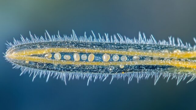 Macro exploration of plant structures nature photography close-up scientific study