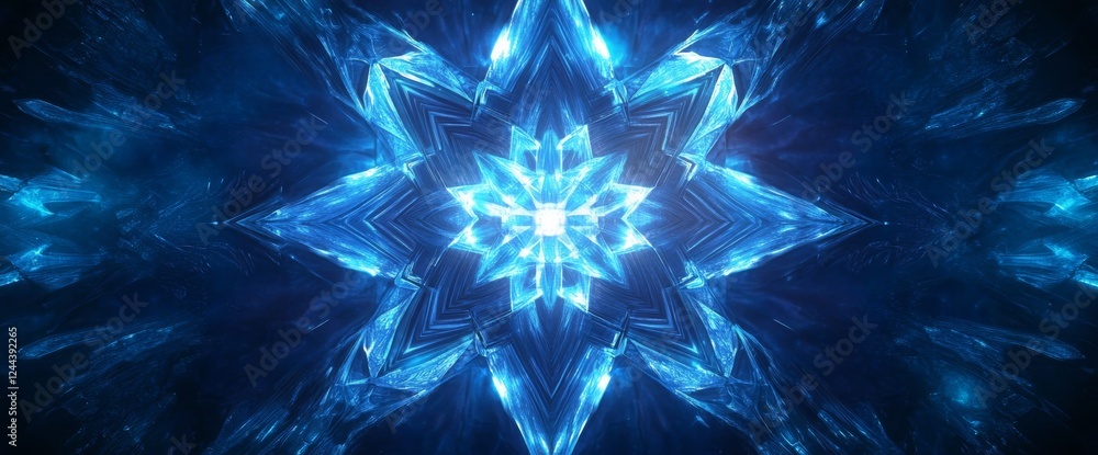 Poster a futuristic and abstract visualization of scientific and energy technology concepts in digital form