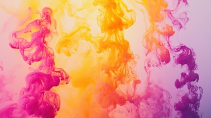 Fototapeta premium Abstract Colorful Ink Swirls: A Symphony of Hues