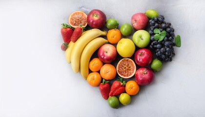 Fresh and Creative Heart-Shaped Fruit Display for Food Art