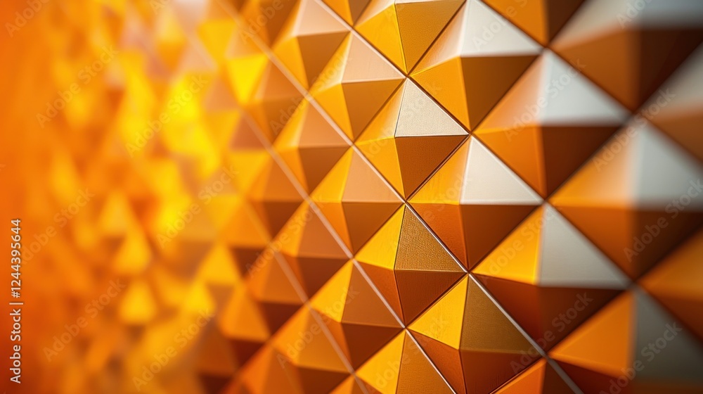 Poster golden geometric abstract background: a stunning display of triangular patterns
