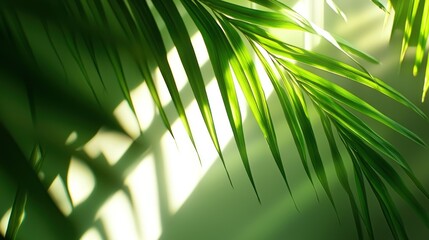Sunlight Through Palm Fronds: A Study in Green