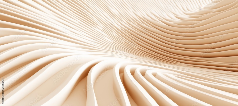 Poster subtle geometric shapes are overlaid on a beige background in this minimal abstract 3d rendering ill