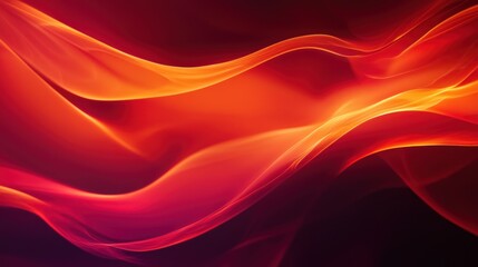 Obraz premium Abstract fiery waves, vibrant orange and red hues swirling in dynamic motion, creating an intense and energetic visual experience
