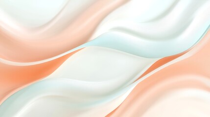 Fototapeta premium Abstract design incorporating soft pastel waves and gradient hues, excellent for app and product development.