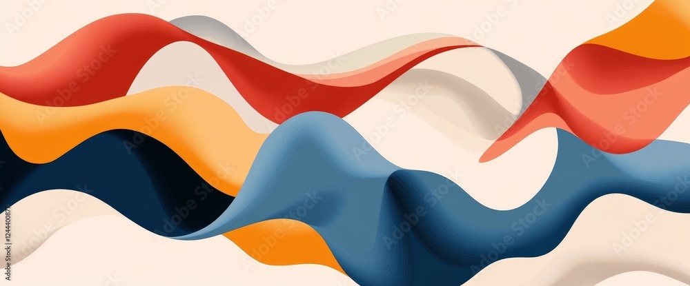 Poster white background showcases abstract technology lines. the grey wave swirls, echoing sound wave frequ