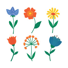 A vector set of colors highlighted on a background