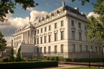 Obraz premium Grand neoclassical building on a sunny day