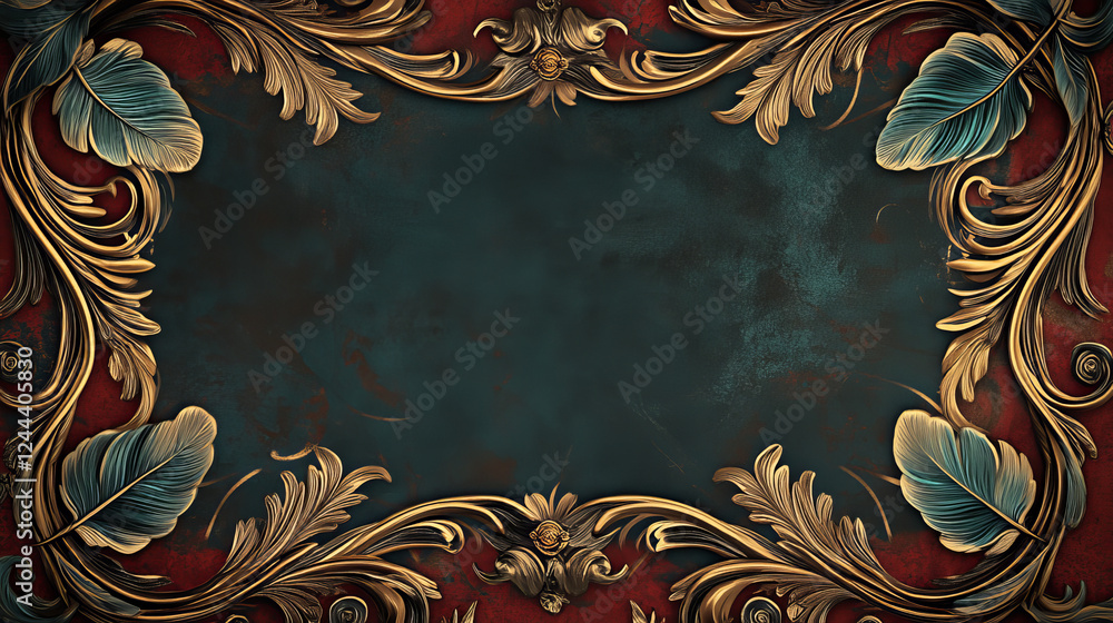 Aufkleber vector version. vintage frame in victorian style for ornate and design. jpeg version is also availab