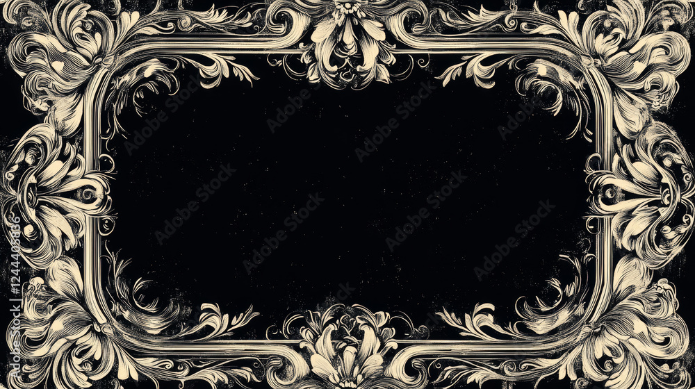 Aufkleber vector version. vintage frame in victorian style for ornate and design. jpeg version is also availab