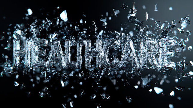 Word Freedom on black broken glass