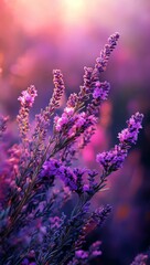 Sun-Kissed Meadow Scene, Blurry Wildflowers, Vibrant Bokeh, Ideal for Adding Text