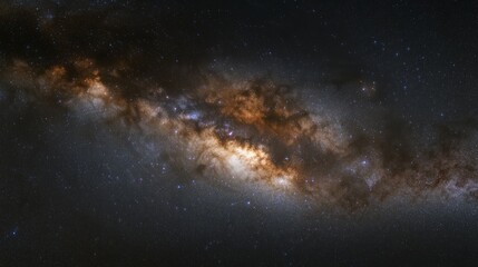 Fototapeta premium Stunning Galactic View of Colorful Spiral Galaxy in Deep Space