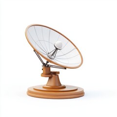 satellite dish tracking weather patterns isolated on white