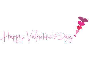 HAPPY VALENTINE'S DAY w/ Hearts Exclamation - PNG Transparent Image- Hearts in Pink, Red & Purple-HAPPY VALENTINE'S DAY in Pink, Valentine's Day, Valentine,
