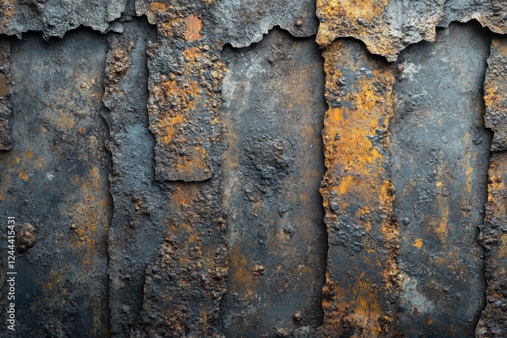 Poster textured metal surface with rust and corrosion patterns.