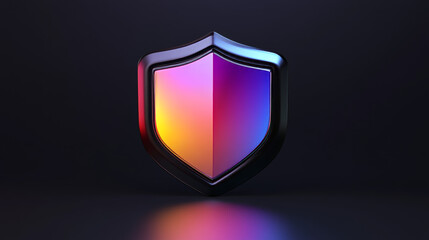Secure laptop system software update color line icon. Personal computer driver download, laptop system system update or computer system technology linear vector icon with binary code and shield