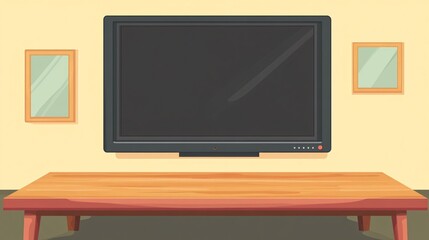 Impressive Television Setup in a Modern Room: A Stylish Display for Home Entertainment