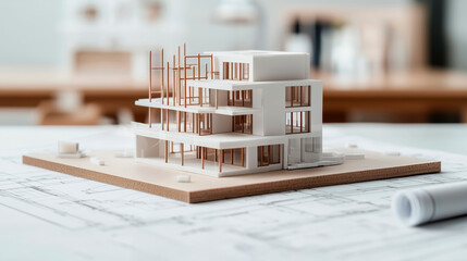 An illustration of a partially completed building model. Creative architecture symbolizing innovation in 3D design.
