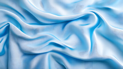 Obraz premium A soft, smooth texture of blue fabric, representing calmness and luxury.