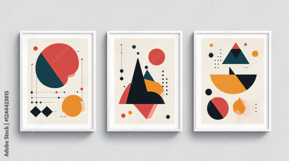 Poster retro brutal y2k posters with abstract geometric shapes and elements. vector grid pattern, monochrom