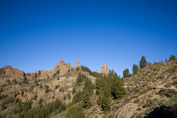 Roque Nublo, an iconic rock formation in Gran Canaria.