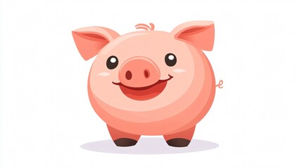 Fototapeta premium Charming Piggy Bank Depicts Simplicity and Financial Savings