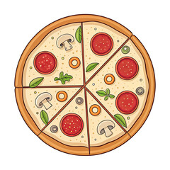 vector illustration of pizza