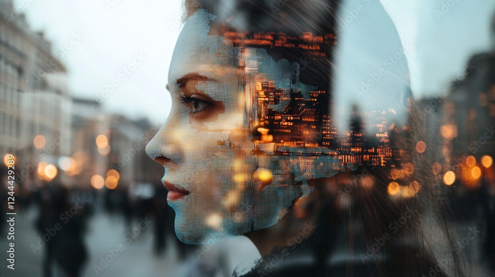 Poster smart technologies embedded in your smartphone, alongside the collection and analysis of big data